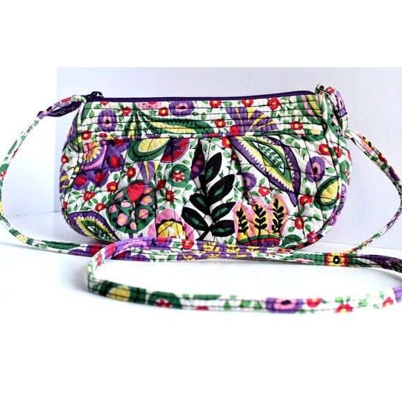 2011 Vera Bradley Viva La Vera Pleated Front Mini Shoulder Bag EUC - Picture 2 of 16
